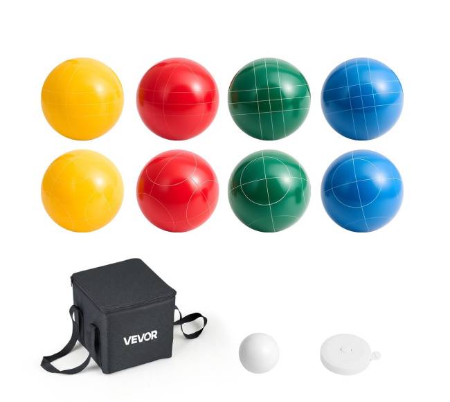 bocce kamuolių rinkinys 107 mm, 8 kamuoliai8