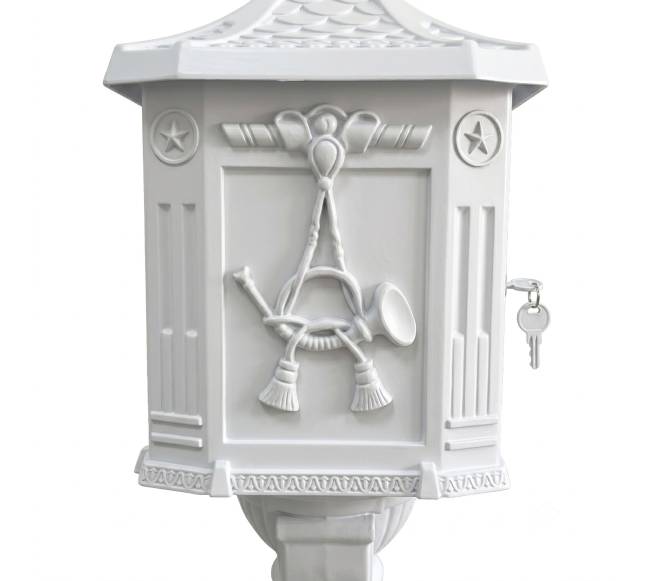 Antikvarinė pastatoma stulpinė pašto dėžutė7