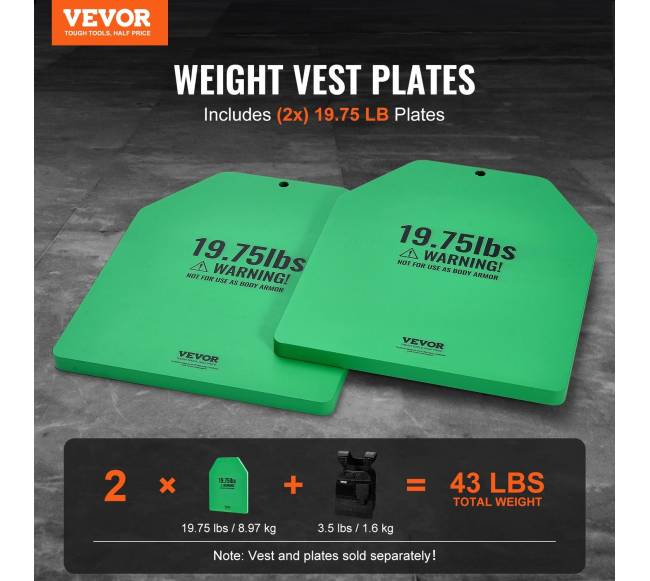Svorinės liemenės plokštės 8,9 kg pora1