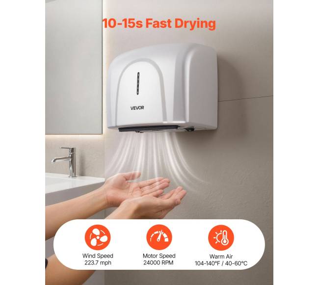 Rankų džiovintuvas 1300W su HEPA filtru1