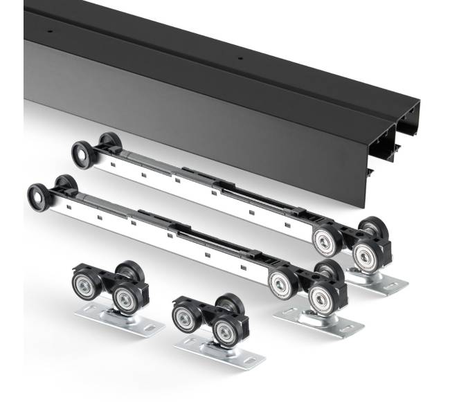 8 pėdų stumdomų durų laikiklio komplektas0