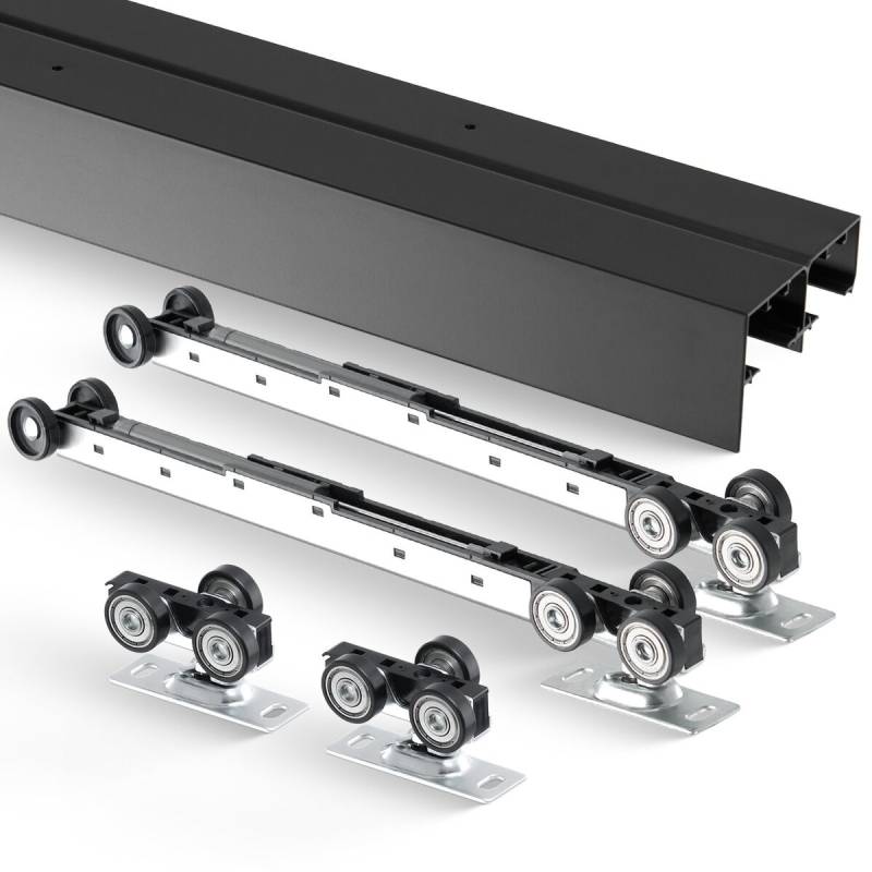 8 pėdų stumdomų durų laikiklio komplektas0