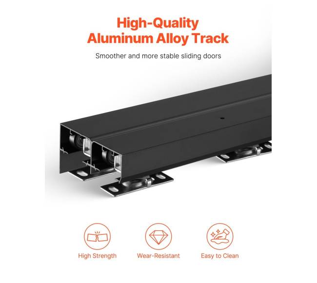 8 pėdų stumdomų durų laikiklio komplektas2