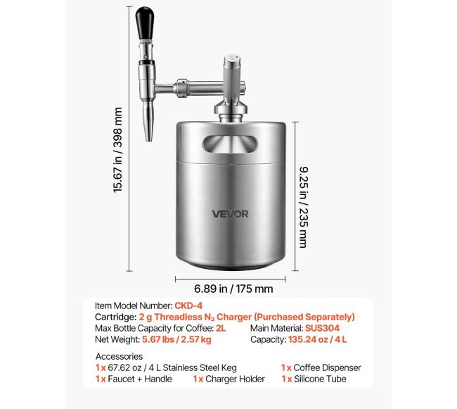 Nitro cold brew kavos aparatas 4 l6