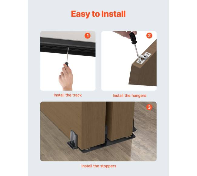 8 pėdų stumdomų durų laikiklio komplektas4