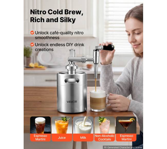 Nitro šalto užpilo kavos aparatas 2 l1