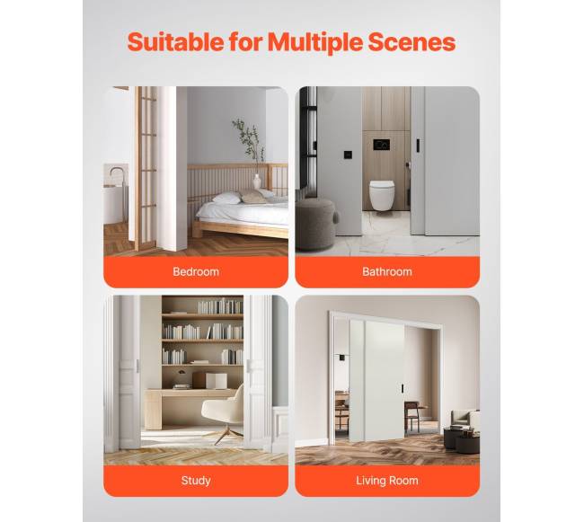 8 pėdų stumdomų durų laikiklio komplektas5