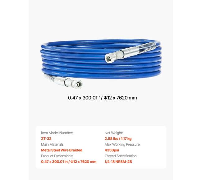 7,6 m beorės dažymo žarnos6