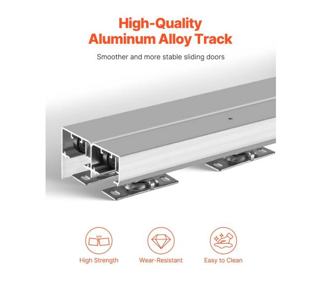 Stumdomų durų bėgių komplektas 5 ft2