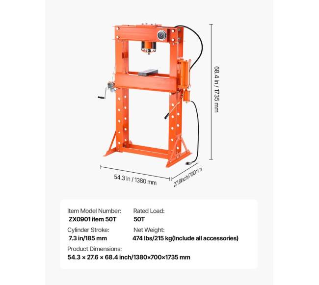 50 T hidraulinis spaustuvas su plokštele6