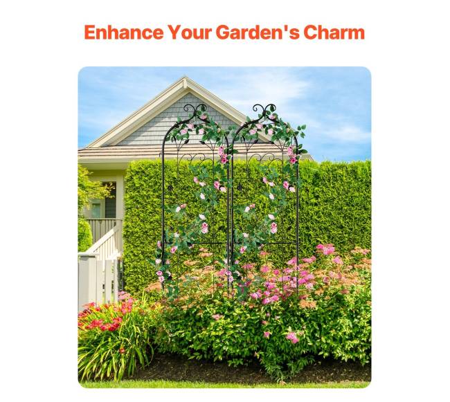 Metalinės daržo grotelės augalams palaikyti 60x15 cm2