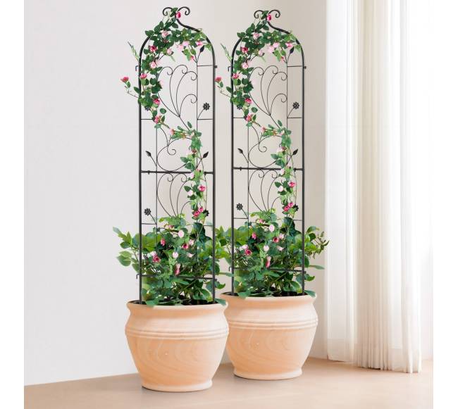 Metalinės daržo grotelės augalams palaikyti 60x15 cm7