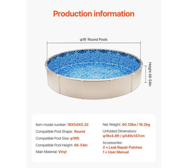 Apvalus baseino įdėklas su persidengimu6
