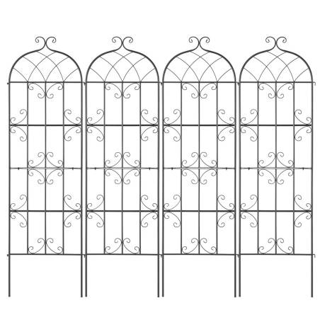 4 dalių metalinis sodo groteles 180x51 cm0