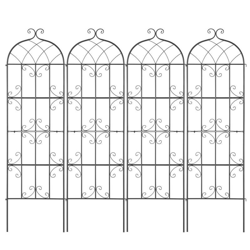4 dalių metalinis sodo groteles 180x51 cm0