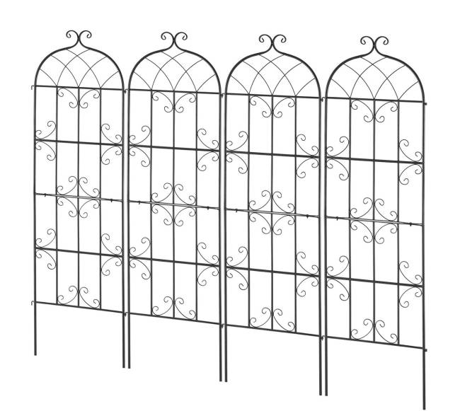 4 dalių metalinis sodo groteles 180x51 cm8