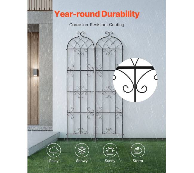 Metalinės sodo grotelės vijokliniams augalams3