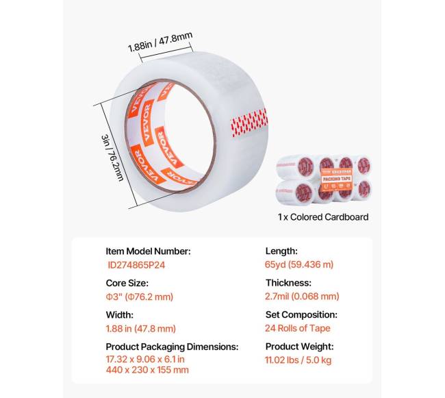 24 vnt pakuotės lipnios juostos6