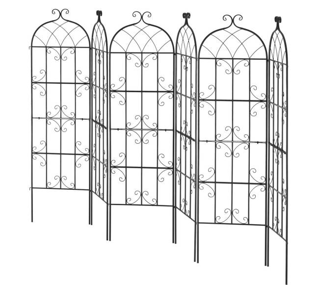 Metalinis sodo grotelės vijokliniams augalams 180x51 cm0