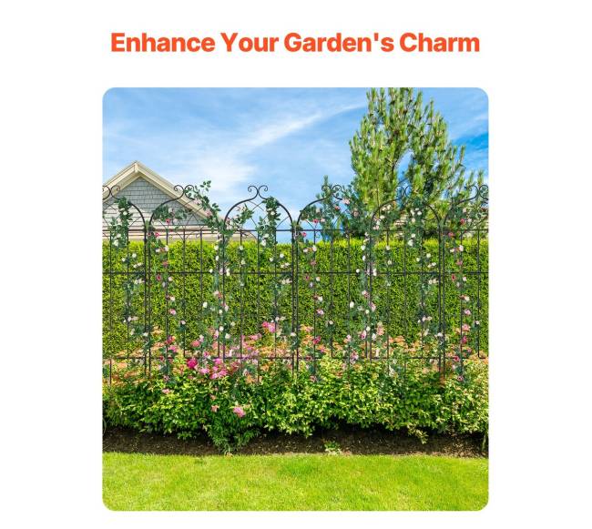 Metalinis sodo grotelės vijokliniams augalams 180x51 cm2