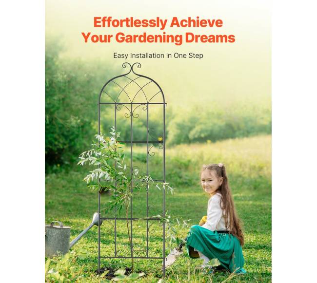 Metalinis sodo grotelės vijokliniams augalams 180x51 cm4