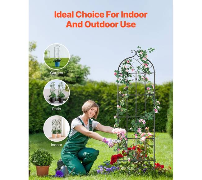 Metalinis sodo grotelės vijokliniams augalams 180x51 cm5