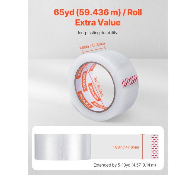 Skaidri lipni juosta, 18 rulonėlių, 59.4 m1