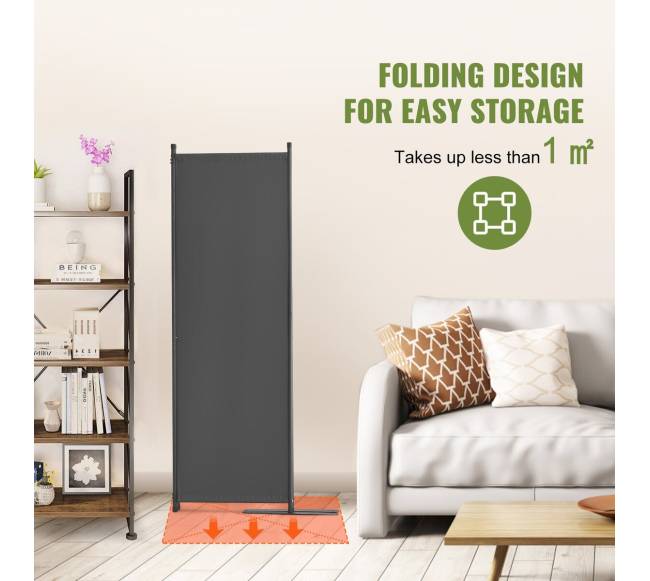 Kambario pertvara, 4 panelių, pilka4