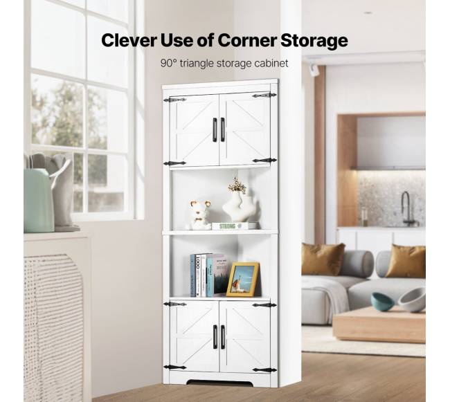 Kampinė spintelė su reguliuojamomis lentynomis1