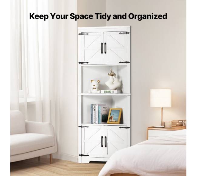 Kampinė spintelė su reguliuojamomis lentynomis2