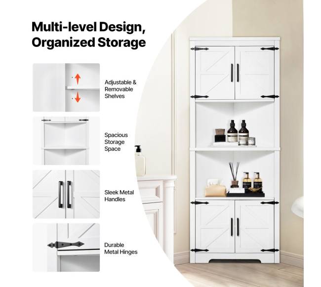 Kampinė spintelė su reguliuojamomis lentynomis3