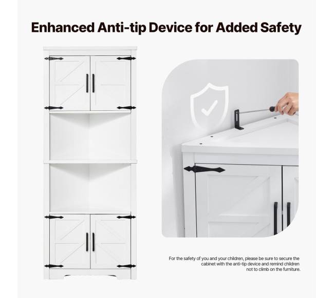 Kampinė spintelė su reguliuojamomis lentynomis5