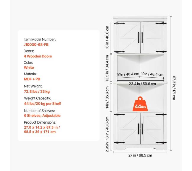 Kampinė spintelė su reguliuojamomis lentynomis6