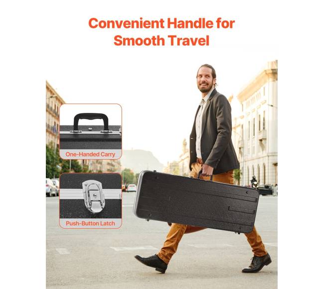 Elektrinės gitaros dėklas su užraktu ir raktu4