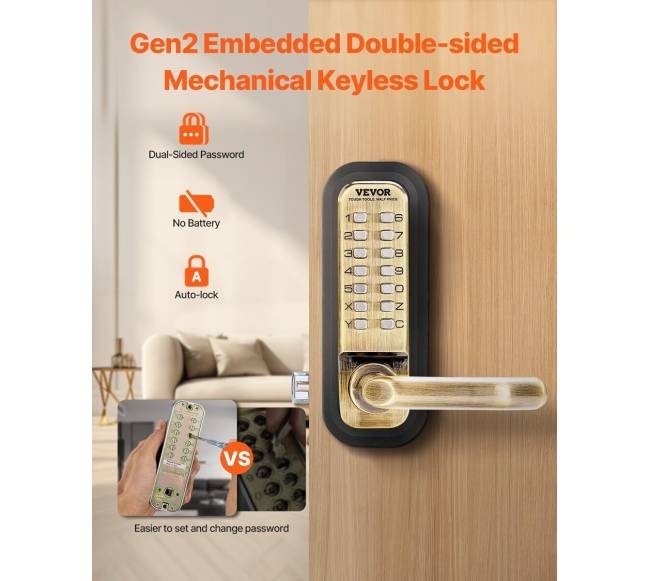 Mechaninė raktinė spyna be rakto1