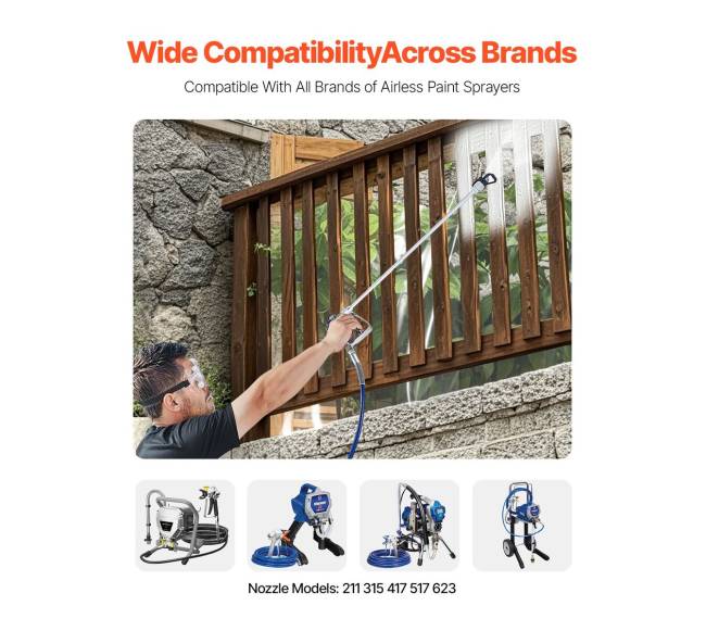 Purškimo pistoleto rinkinys be oro dažų 3600 PSI1