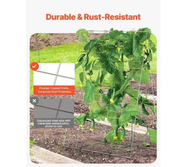 Sulankstomas agurkų treliažas sodo 90 x 140 cm1