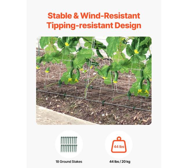 Sulankstomas agurkų treliažas sodo 90 x 140 cm2