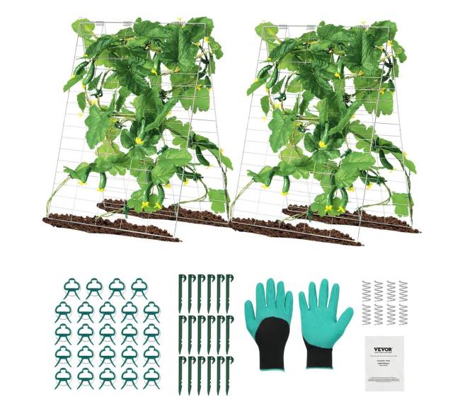 Sulankstomas agurkų treliažas sodo 90 x 140 cm8