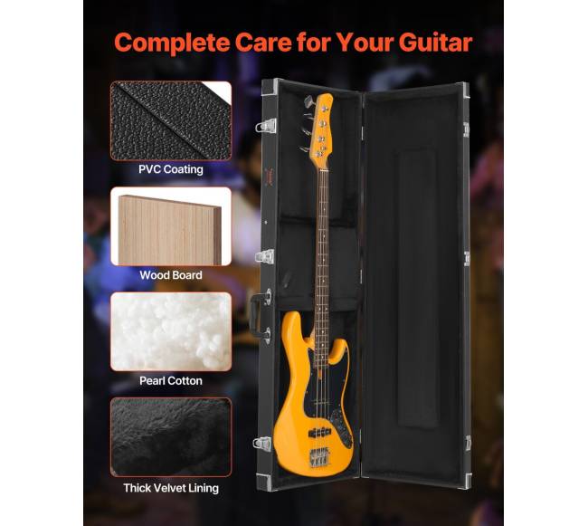 Boso gitaros dėklas su spyna, 122 cm3