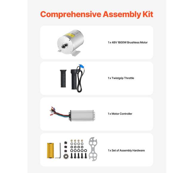 1800W elektrinis bešepetinis nuolatinės srovės variklis 48V4