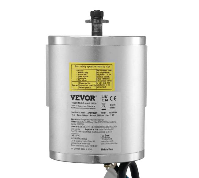 1800W elektrinis bešepetinis nuolatinės srovės variklis 48V9