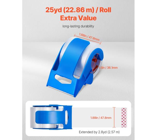 Pakavimo juosta su laikikliu 6 vnt. 23m 2.7 mil1