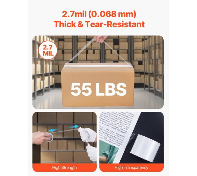 Pakavimo juosta su laikikliu 6 vnt. 23m 2.7 mil3