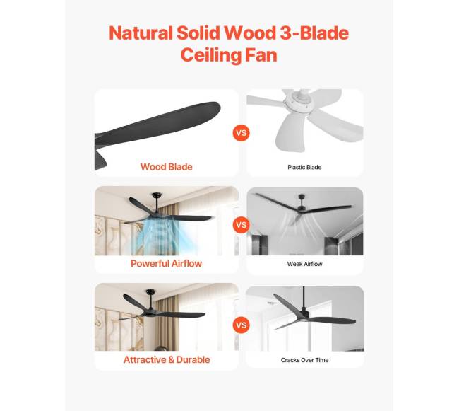 72 cm lubų ventiliatorius su mediniais sparnais be šviesos1