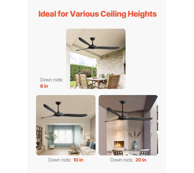 72 cm lubų ventiliatorius su mediniais sparnais be šviesos5