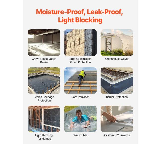 Storas polietileno plėvelės ritinys pilkas 2 x 50 m3