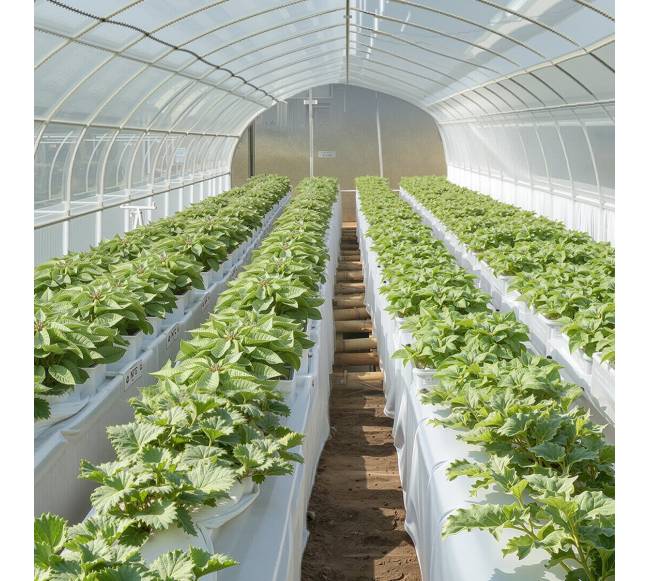 Storas polietileno plėvelės ritinys pilkas 2 x 50 m7