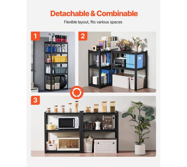 5 lentynų sandėliavimo stelažas garažui4