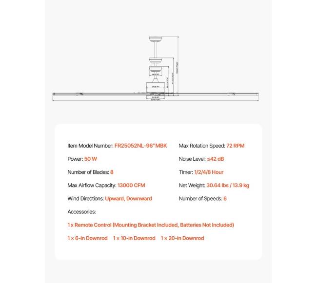 244 cm aliumininis ventiliatorius be šviesos6